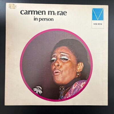 Carmen McRae – In Person | Mainstream MSL 1014 UK Jazz Vocal LP