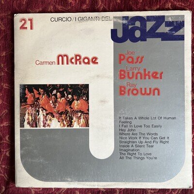 Carmen McRae Jazz 21 Series Italian 1st Press Nr Mint Vinyl