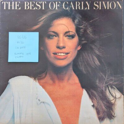 Carly Simon The Best Of Carly Simon Vinyl Record VG/VG K52025 1972
