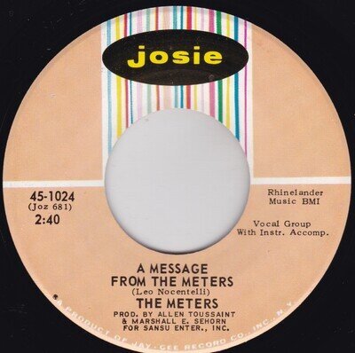 Soul / Funk--The Meters ‎– A Message From The Meters / Zony Mash