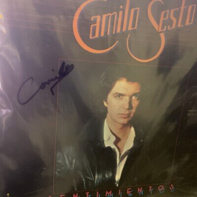 CAMILO SESTO - SENTIMIENTOS AUTOGRAPHED RARE RECORD LP VINYL EX+