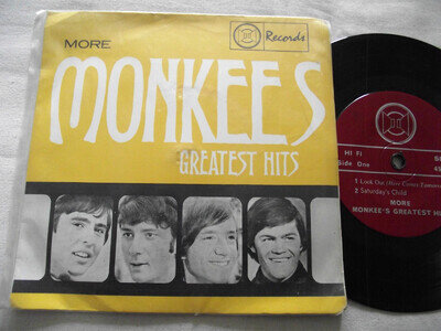 THE MONKEES ~ MORE MONKEES GREATEST HITS ** 1967 Singapore R 7" EP SP 1943