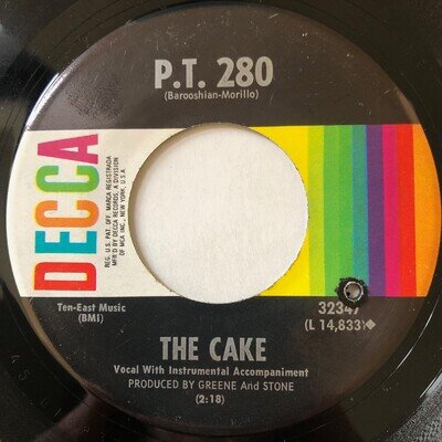 Rare 1967 US Psych Soul Funk Rock Decca 45 THE CAKE- P.T 280 / Miss Molly
