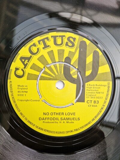 DAFFODIL SAMUELS - NO OTHER LOVE 7'' CACTUS 1976 LISTEN