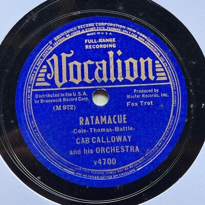 CAB CALLOWAY & HIS ORCH. - ‘RATAMACUE/ AD-DE-DAY’ VOCALION 78!