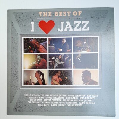 V/A I LOVE JAZZ - EX/EX VINYL LP CBS - ARETHA/MINGUS/BASIE/BILLIE/MILES/CALLOWAY