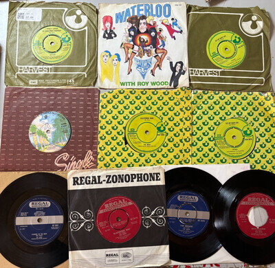 JOB LOT 10 x THE MOVE / WIZZAER / ROY WOOD 7" RECORDS (SEE BELOW) 1967-86