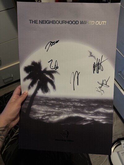 the neighbourhood wiped out 10th anniversary 11x17 signed double sided poster