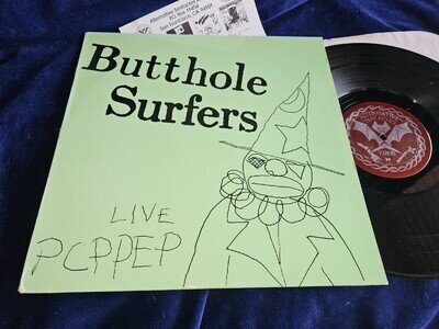 BUTTHOLE SURFERS-LIVE PCPPEP -1984 ALTERNATIVE TENTACLES VIRUS 39 + FLYER-Nm/Ex+
