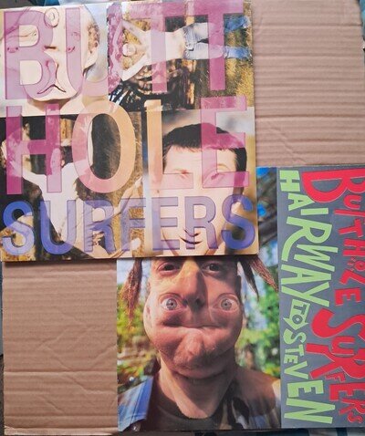 Butthole Surfers - Ploughd + Hairway To Steven original RT + BF vinyl bundle