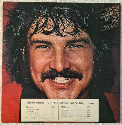 BURTON CUMMINGS - MY OWN WAY TO ROCK - VINYL LP RECORD - 1977 - PR 34698