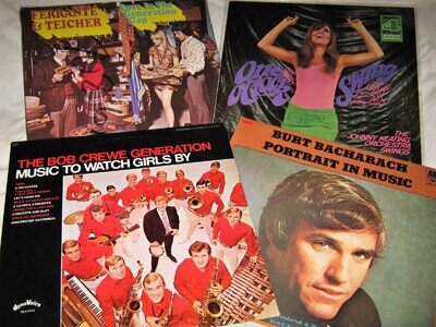VINYL Lp RECORDS LOT Lounge Bob Crewe Johnny Keating Burt Bacharach Library Easy