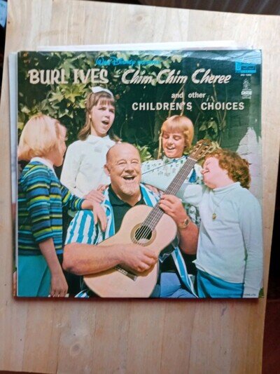 Burl Ives Chim Chim Cheree Etc 12"Vinyl LP Record Iss 1970 EX EX Disneyland