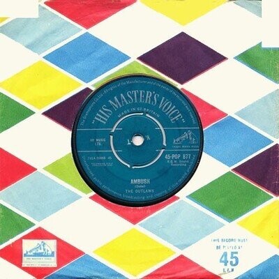 The Outlaws – Ambush - 7" Vinyl - 1961 - 45POP877 - AEPI - VG+/CS