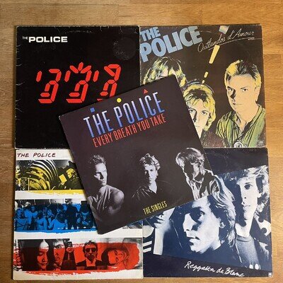 5 x Police Vinyl LP Bundle – Outlandos/ Reggatta/ Synchronicity/ Ghost/Singles