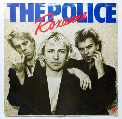 The Police Roxanne 7" Blue Vinyl Single UK 1979 A&M Records Ex/Ex