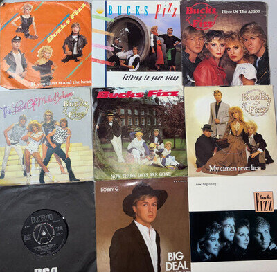 JOB LOT 9 X BUCKS FIZZ 7" RECORDS (SEE TITLES BELOW)