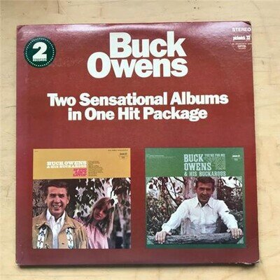 BUCK OWENS IF YOU AIN'T LOVIN/YOU'RE FOR ME LP 1970'S? DOUBLE RE-ISSUE - NICE C