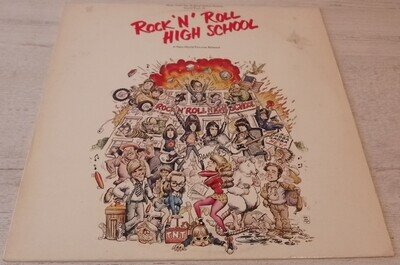 Ramones - Rock 'N Roll High School (UK vinyl LP 1979) Nick Lowe Brian Eno Devo