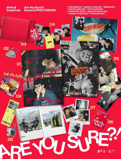JIMIN X JUNGKOOK ARE YOU SURE?! SEASON2 PHOTO BOOK /Full Set SEALED