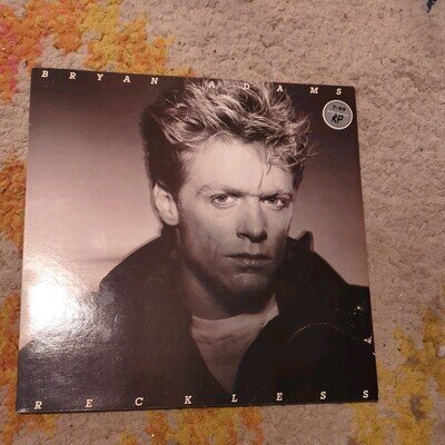 BRYAN ADAMS " RECKLESS" 12" VINYL RECORD