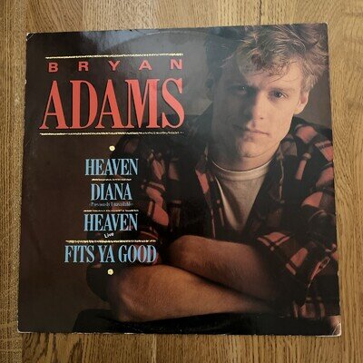 Bryan Adams Heaven / Diana Vinyl Record VG+ 1985
