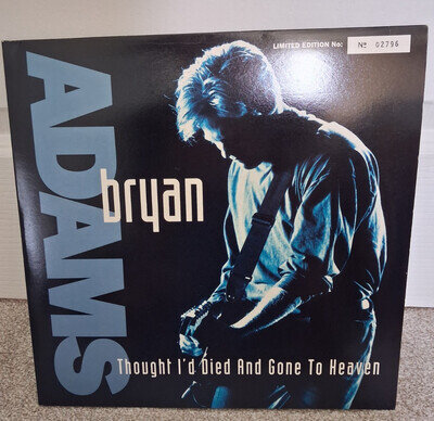 BRYAN ADAMS – THOUGHT I’D DIED AND GONE TO HEAVEN (12”, 1992) Ltd Ed Num Silver
