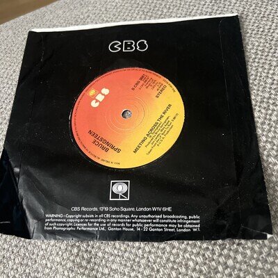 Bruce Springsteen: Born To Run / Meeting Across The River 7" Single VG+