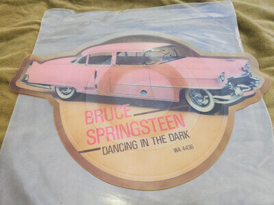 BRUCE SPRINGSTEEN - DANCING IN THE DARK -UK CBS WA 4436 SHAPED PICTURE DISC -Nm!