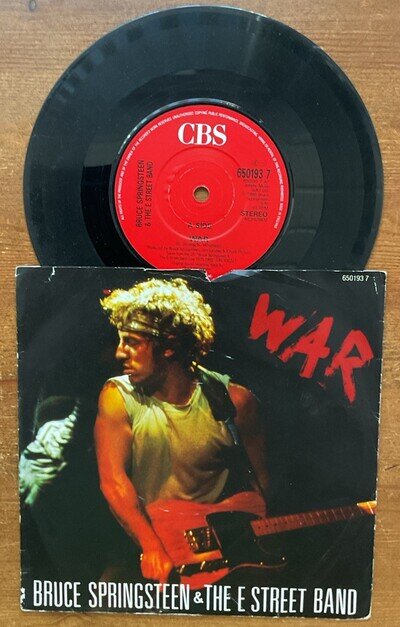 BRUCE SPRINGSTEEN - WAR / MERRY CHRISTMAS BABY - 1986 CBS