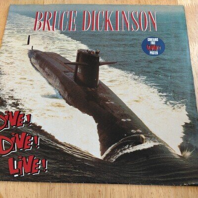 Bruce Dickinson Dive! Dive! Dive! 12" Vinyl UK 1990 EMI Single Iron Maiden