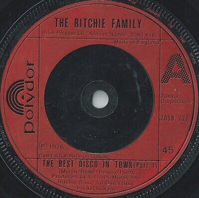 The Ritchie Family - The Best Disco In Town (7") (Very Good (VG)) - 3766986477 S