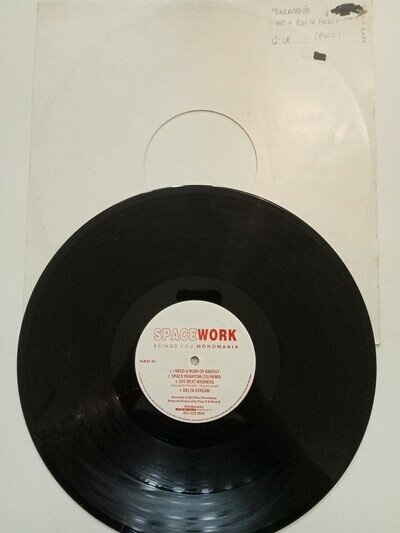 Spacework - Brings You Monomania EP RARE BREAKBEAT 12" Vinyl Record Ex Cond 1992