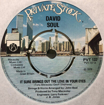DAVID SOUL - IT SURE BRINGS OUT THE LOVE - VG CONDITION [VINYL 7"] UK