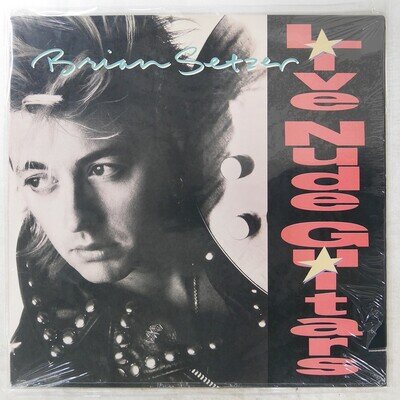 BRIAN SETZER LIVE NUDE GUITARS EMI E146963 1LP