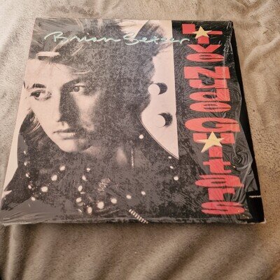 Brian Setzer Live Nude Guitars Vinyl LP 1988 EMI Manhattan 1st Press