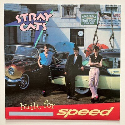 Stray Cats Built For Speed Vintage Vinyl LP Record 1982 Rockabilly Brian Setzer