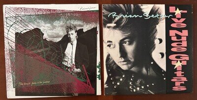 BRIAN SETZER The Knife Feels Like Justice LP & Live Nude Guitars Original Vinyl