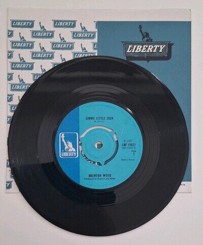 Brenton Wood 'Gimme Little Sign'1967 Liberty Records Original UK 7"Single 45rpm