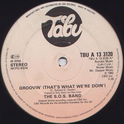 The S.O.S. Band - Groovin' (That's What We're Doin') - UK 12" Vinyl - 1982 - ...