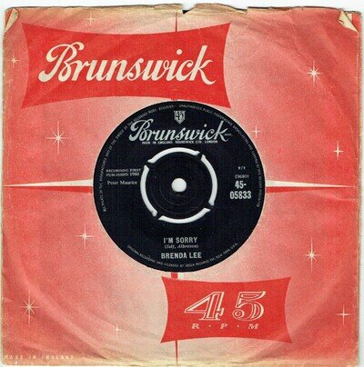 Brenda Lee - I'm Sorry/That's All I Gotta Do 05833 VG Hear It!