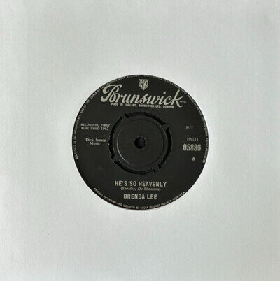 BRENDA LEE 'HE'S SO HEAVENLY' 7'' SINGLE BRUNSWICK RECORDS 05886 1963 V.2
