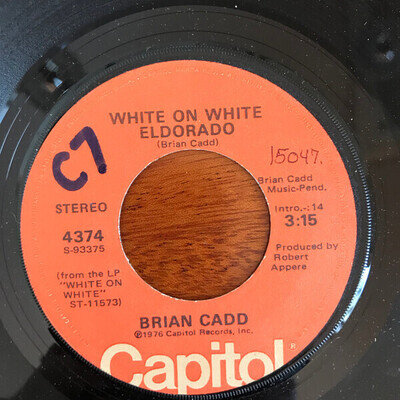 Brian Cadd Longest Night Vinyl Single 7 Inch 45 RPM Capitol Records