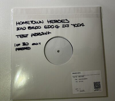 Hometown Heroes Brad Baloo X DJ Yoda X Edo G – TEST PRESSING LP, Limited Number