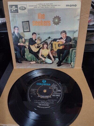 THE SEEKERS-THE SEEKERS EP..UK 1964 COLUMBIA LABEL IN PIC SLEEVE.45.POP.EX/EX