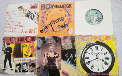 CULTURE CLUB / BOY GEORGE JOB LOT 6 x 7" EVERYTHING I OWN VICTIMS THE MEDAL SONG