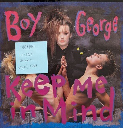 Boy George Keep Me In Mind Virgin Record VG+/VG BOY 101-12 1987