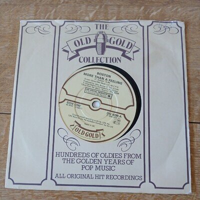 Boston More Than a Feeling (1976) 7" Vinyl Single Record 45rpm Old Gold Label