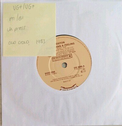 Boston More Than A Feeling Vinyl Record VG+/VG+ OG9299 1983