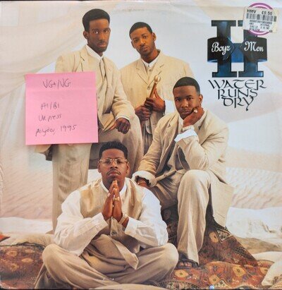 Boyz II Men Water Runs Dry Vinyl Record VG+/VG 860389-1 1995